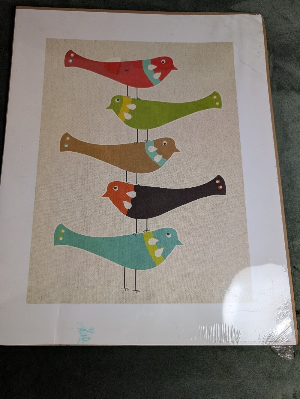 Colorful Bird Wall Art. Ikea PJATTERYD Print Canvas Golden Bird 15 3/4" x 15 3/4